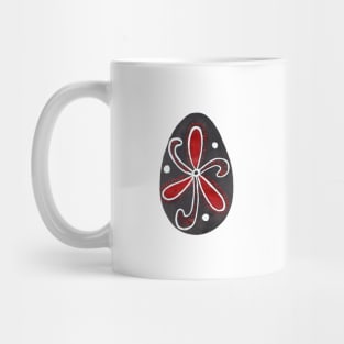 Ukrainian Handpainted Pysanka Black and red design Mug